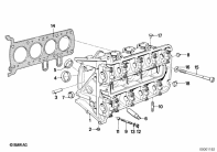 K100 (K589) CYLINDER HEAD parts diagram