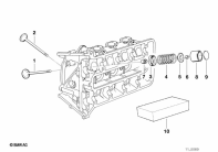 K100 (K589) TIMING GEAR - INTAKE VALVE/EXHAUST VALVE parts diagram