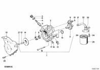 K100 (K589) WATERPUMP/OILPUMP - OIL FILTER parts diagram