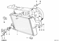 K100 (K589) RADIATOR - THERMOSTAT/FAN parts diagram
