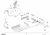 K100 (K589) SET, MOUNTING PARTS, EXHAUST SYSTEM parts diagram