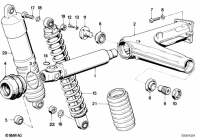 K100 (K589) REAR WHEEL SWINGING ARM MOUNTING PARTS parts diagram