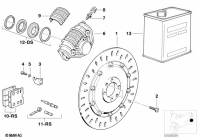 K100 (K589) DISK BRAKE, REAR parts diagram