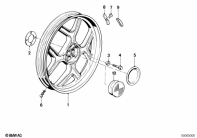 K100 (K589) CAST RIM, REAR parts diagram