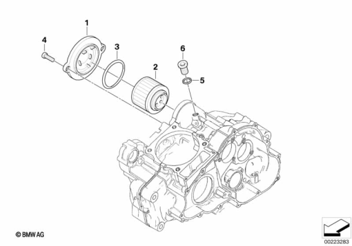 G650GS 10-15 (R131) OIL FILTER exploded view parts diagram