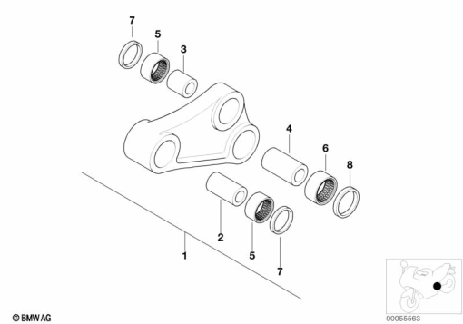 G650GS 10-15 (R131) REAR SWING ARM LINKAGE COMPONENTS exploded view parts diagram