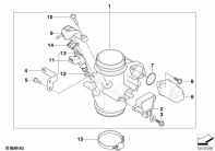 G650GS 10-15 (R131) THROTTLE HOUSING ASSY parts diagram