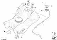 G650GS 10-15 (R131) FUEL TANK / MOUNTING FITTINGS parts diagram