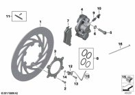 G650GS 10-15 (R131) FRONT WHEEL BRAKE parts diagram