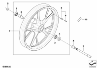 G650GS 10-15 (R131) CAST RIM, FRONT parts diagram