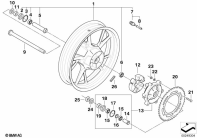 G650GS 10-15 (R131) CAST RIM, REAR parts diagram