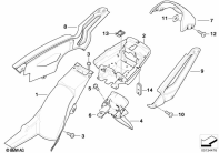 G650GS 10-15 (R131) WHEEL COVER,REAR, LICENSE PLATE FRAME parts diagram