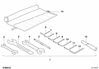 G650GS 10-15 (R131) CAR TOOL, SUPPLEMENTARY KIT parts diagram