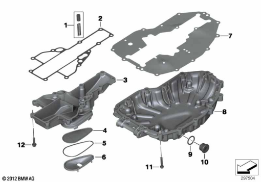 F700GS (K70) OIL PAN exploded view parts diagram