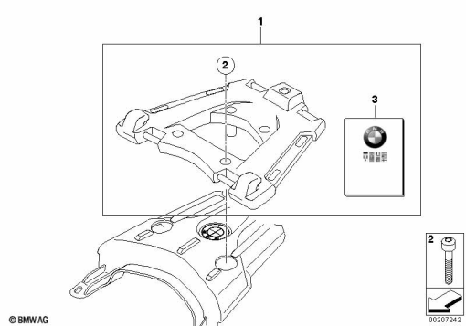 F700GS (K70) SET, TOP CASE CARRIERS, VARIABLE exploded view parts diagram