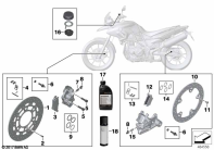 F700GS (K70) BRAKE SERVICE parts diagram