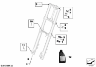 F700GS (K70) SERVICE OF TELESCOPIC FORKS parts diagram