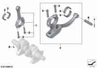 F700GS (K70) CRANKSHAFT/CONNECTING ROD/MOUNTING PARTS parts diagram