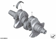 F700GS (K70) CRANKSHAFT WITH BEARING SHELLS parts diagram