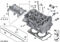 F700GS (K70) CYLINDER HEAD parts diagram