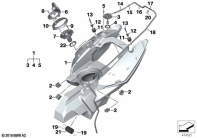 F700GS (K70) FUEL TANK/MOUNTING PARTS parts diagram