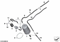F700GS (K70) ACTIVATED CHARCOAL FILTER/TUBING parts diagram
