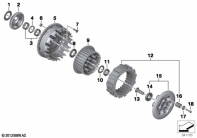 F700GS (K70) CLUTCH - SINGLE PARTS parts diagram