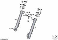 F700GS (K70) FORK SLIDER parts diagram