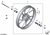 F700GS (K70) CAST RIM, FRONT parts diagram