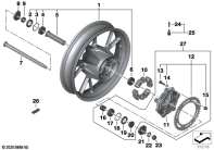 F700GS (K70) CAST RIM, REAR parts diagram