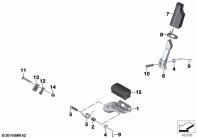 F700GS (K70) FOOTPEG SYSTEM parts diagram