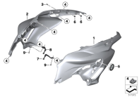 F700GS (K70) FAIRING SIDE SECTION parts diagram