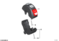 F700GS (K70) MULTIFUNCTION SWITCH RIGHT, BUTTON GRAY parts diagram