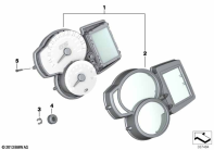 F700GS (K70) INSTRUMENT CLUSTER parts diagram