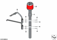 F700GS (K70) LED 360° STROBE LAMP, RED parts diagram