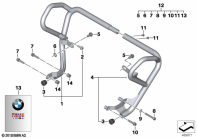 F700GS (K70) ENGINE PROTECTION BAR parts diagram