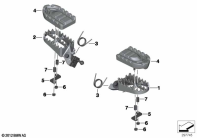 F700GS (K70) FOOT REST, WIDE parts diagram
