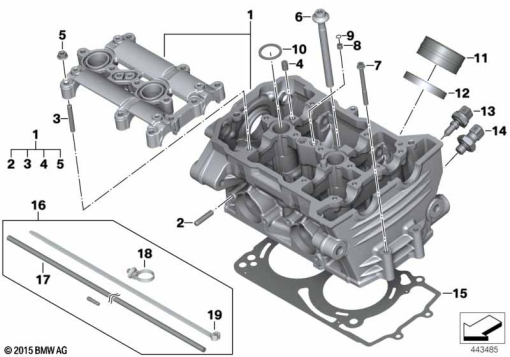F800GS 08 (K72) CYLINDER HEAD exploded view parts diagram