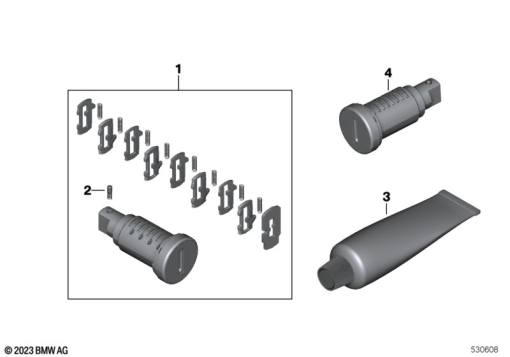 F800GS 08 (K72) REP.KIT F LOCK CYLINDER exploded view parts diagram