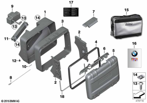F800GS 08 (K72) SINGLE PARTS, VARIO CASE exploded view parts diagram