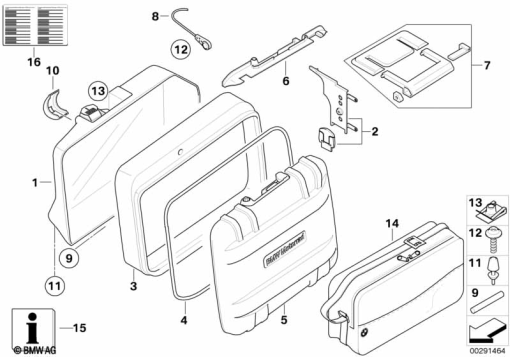 F800GS 08 (K72) SINGLE PARTS VARIO-TOPCASE exploded view parts diagram