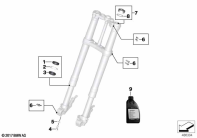 F800GS 08 (K72) SERVICE OF TELESCOPIC FORKS parts diagram