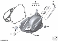 F800GS 08 (K72) ENGINE HOUSING COVER, LEFT parts diagram