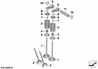 F800GS 08 (K72) TIMING GEAR - INTAKE VALVE/EXHAUST VALVE parts diagram