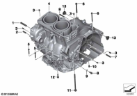 F800GS 08 (K72) ENGINE HOUSING MOUNTING PARTS parts diagram