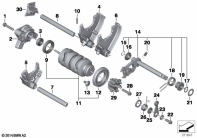 F800GS 08 (K72) 6-SPEED TRANSMISSION SHIFT COMPONENTS parts diagram