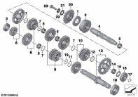 F800GS 08 (K72) 6-SPEED TRANSMISSION/GEARSET PARTS parts diagram