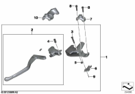 F800GS 08 (K72) CLUTCH CONTROL ASSEMBLY parts diagram