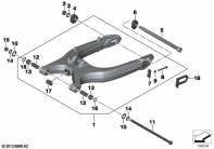 F800GS 08 (K72) REAR WHEEL SWINGING ARM parts diagram
