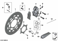 F800GS 08 (K72) FRONT WHEEL BRAKE parts diagram